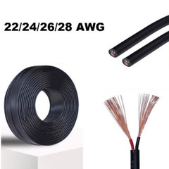 2 Pins DC Power Cable Wire Copper LED Light Strip Extension Cord 22/24/26/28AWG