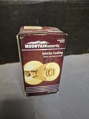 Mountain Security Interior Locking Polished Brass Tulip Door Knob 3130-105 NIB