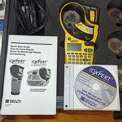 Brady IDXpert Handheld Label Maker w/ Case 7 Cartridges + Charger INCLUDED RS232