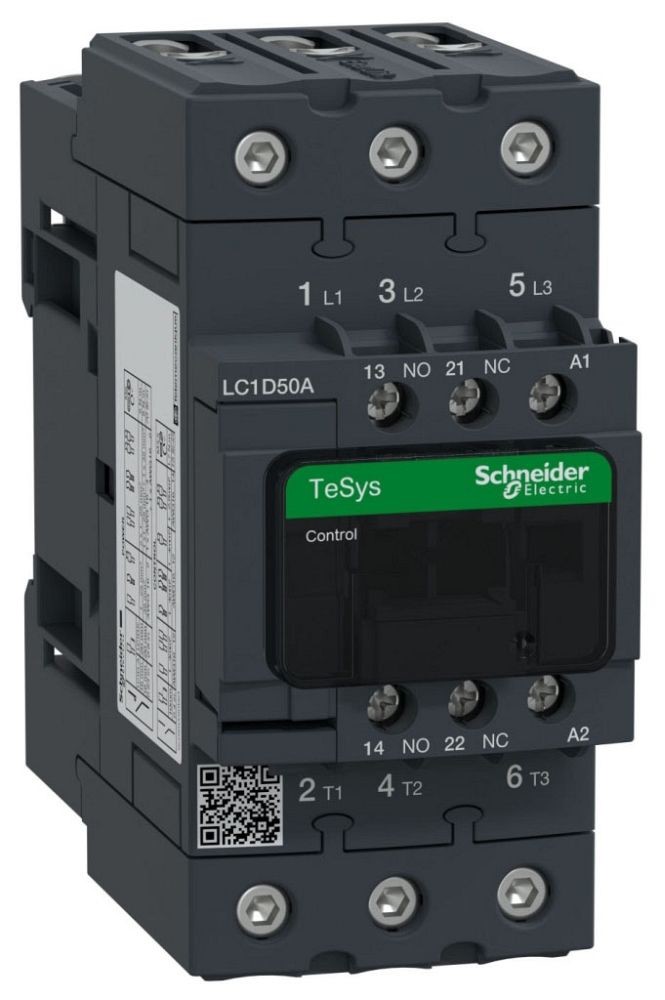 NIB – Square D – LC1D50AB7 – Non-Reversing 50A Iec Contactor, Tesys Deca, 24Vac