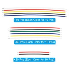 24 AWG Solid Core Wire Kit 130PCS PVC Coated Pre Tinned Copper Electrical Cable