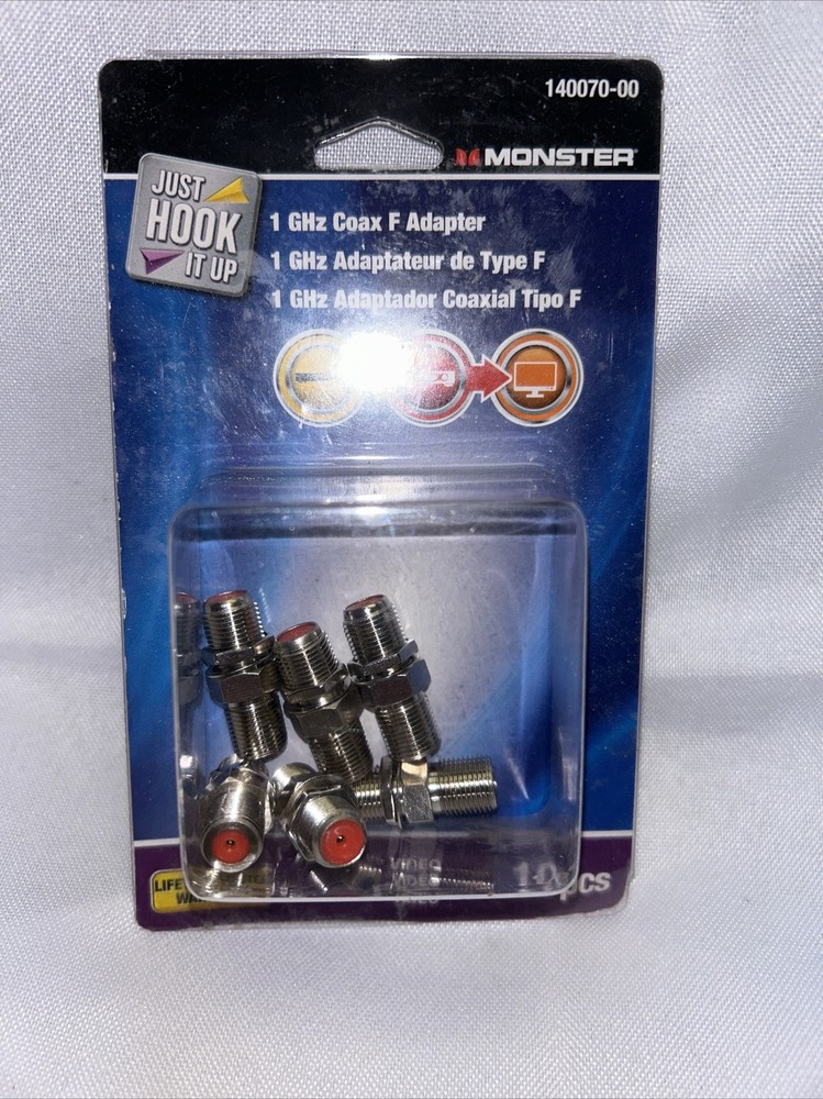 Monster 140070-00 Coax Cable Connectors, 1000 Mhz Qty 6