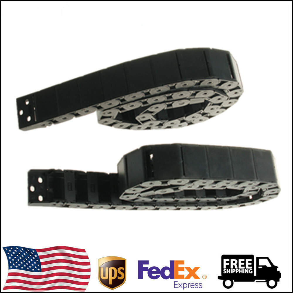 2× R38 18mm x 37mm 1 Meter Plastic Semi Closed Cable Long Drag Chain Carrier