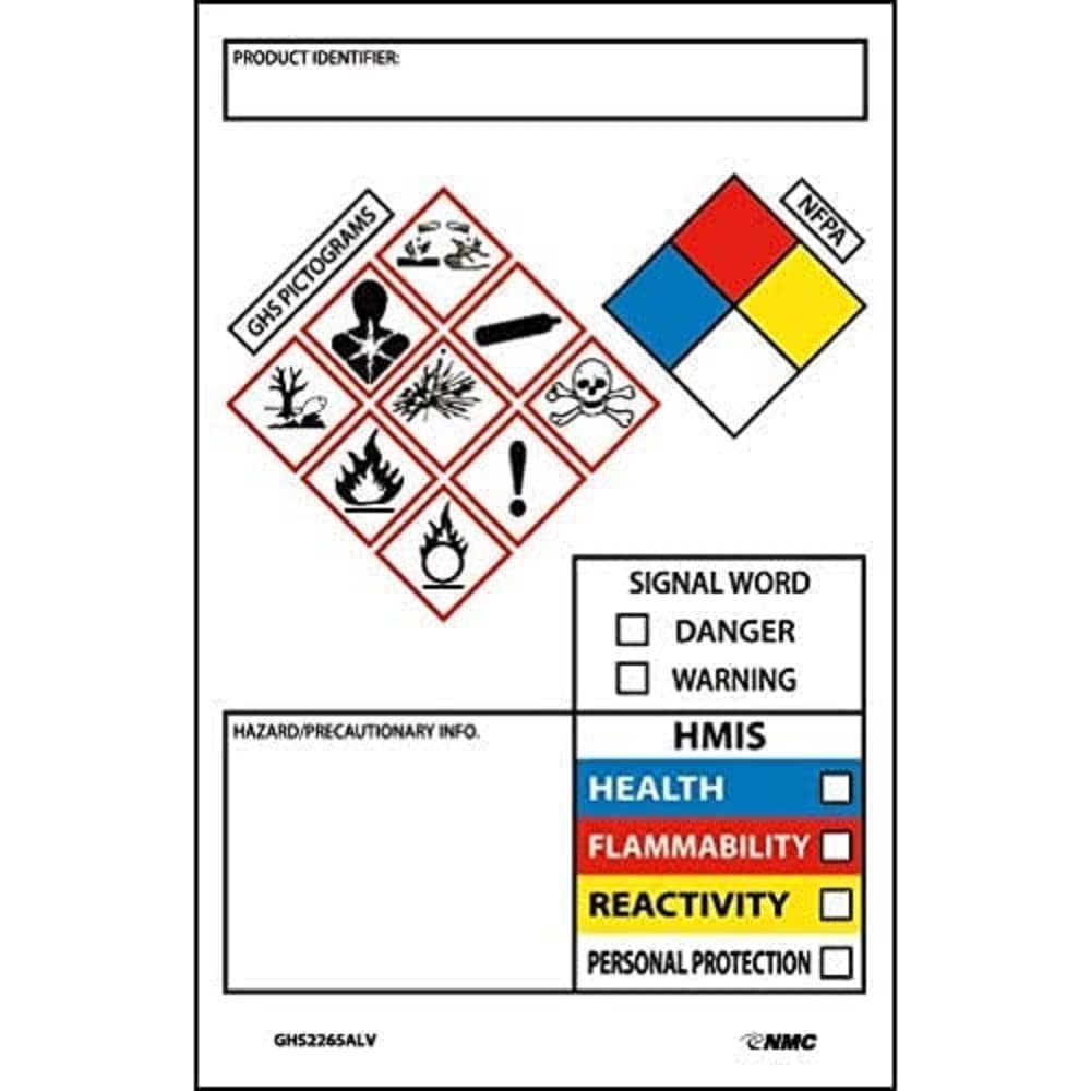 Roll of 250 3.5″ x 2.25″ GHS Secondary Container Labels, Pressure Sensitive S…