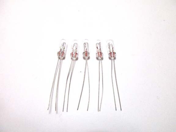New (5) 8 Volt 50ma Light Bulbs are very small 3mm