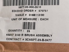 Rapistan Vahle XB15070259 KDS2/40 PH 168073 Carbon Brush Assembly 25 Pcs