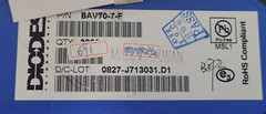 (10 PCS) BAV70-7-F DIODES DIODE ARRAY GP 75V 150MA SOT23-3