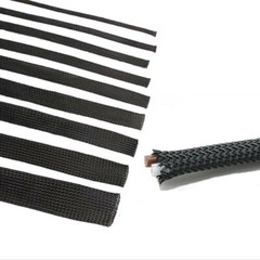 Black PET Expandable Braided Wire Cable Sleeve Sheathing Tube Protection 4~16mm