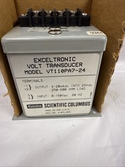 NOS Scientific Columbus VT110PA7-24 Exceltronic Volt Transducer w/ Box Manual