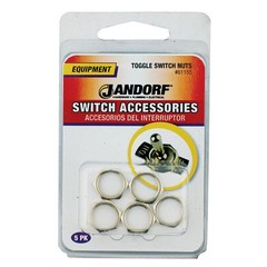 Jandorf 61155 Silver Metal Toggle Switch Nuts