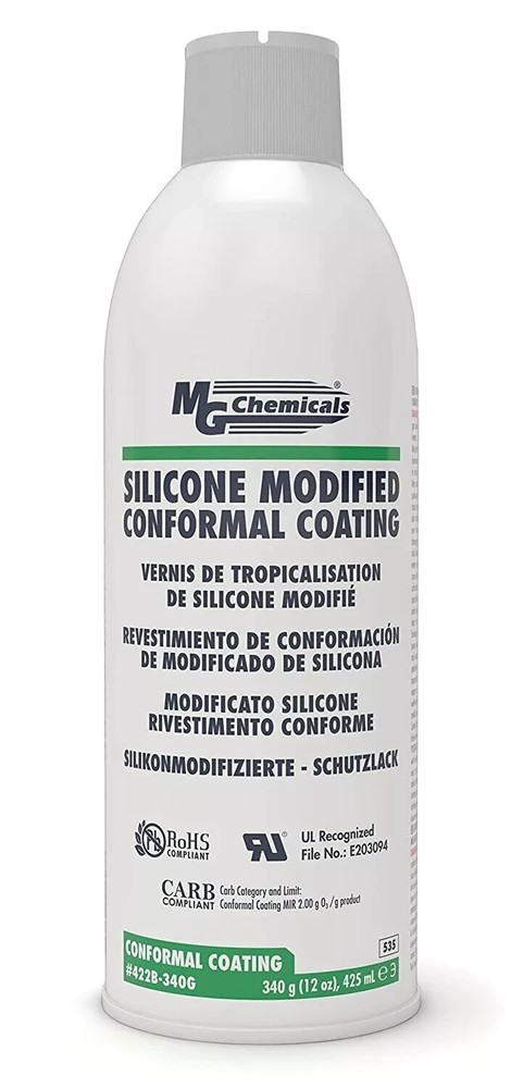 MG Chemicals Silicone Conformal Coating, Clear, 340 gram Aerosol (422B-340G)