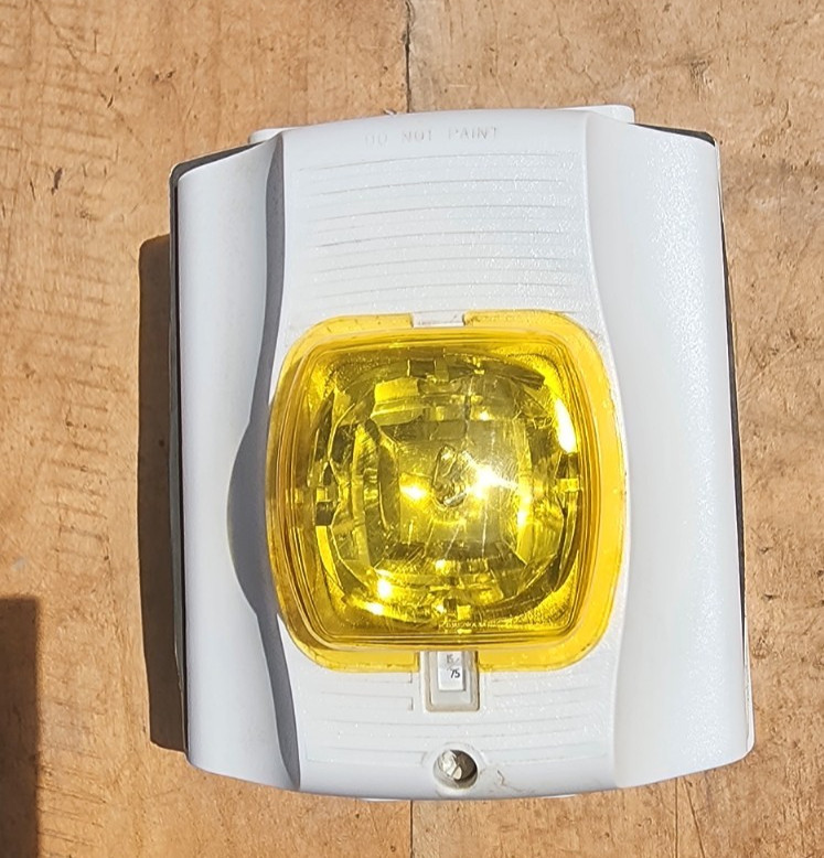 System Sensor SWK-P Amber Fire Alarm Horn Strobe 12/24V Selectable Candela