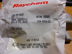 RAYCHEM HEAT SHRINK SEMI-RIGID MOLDED BOOT # 202D232-3 NSN: 5970-01-110-1206