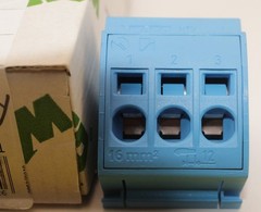 12 PIECE WAGO 812-114 BUSBAR TERMINAL BLOCK 16mm² (BLUE)