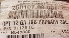Del City 12awg GPT PVC Automotive/Marine Primary Lead Wire 60V/80C Black /50ft