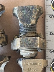 [Qty-4] BLACKBURN M250-350 T1/0-350 Brass Split Bolt Connectors _GOOD TAKE-OUTS!