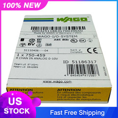 WAGO 750-459 INPUT MODULE ANALOG 4 CHANNEL 10 VDC NEW/NOS IN FACT SEALED BOX