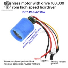 DC9V12V24V 100000RPM BLDC 3-Phase Ultra High Speed Brushless Motor w/ Driver Fan