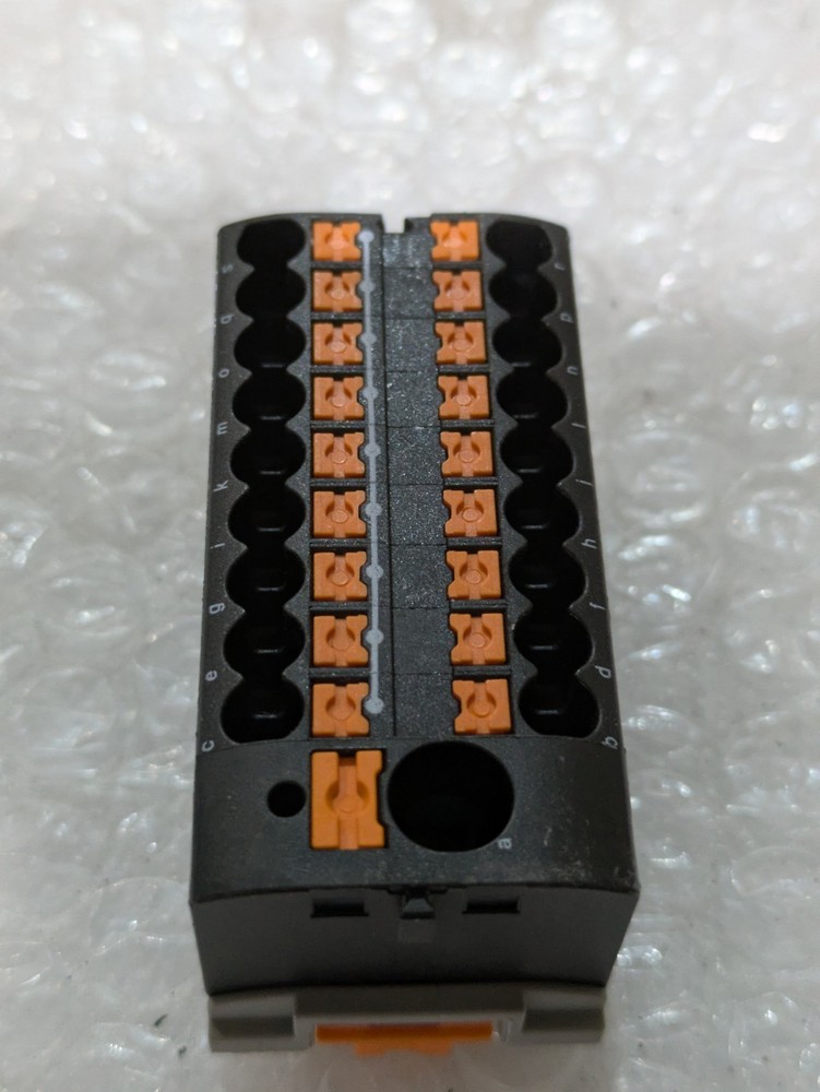 Phoenix Contact PTFIX 6/18×2,5 Distribution Block NS15/35 DIN Rail 18 Pos BK
