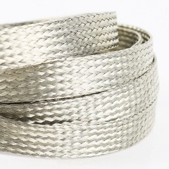 Tinned Copper Braid Tube Cable Sleeve Wire Shielding Flexible Ground Strap Pipe