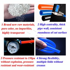 Polyurethane Flexible Tubing Pneumatic PU Pipe Tube Hose -Air Chemical Fuel Oil
