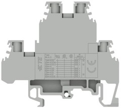 TE Connectivity 1SNA115271R2200, 12 AWG, Gray, Feed-Through Terminal Block, 1 pc