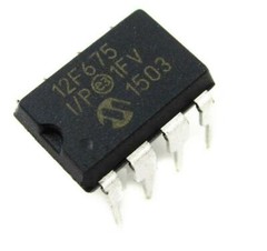 10pcs PIC12F675-I/P Microchip RISC Microcontroller PIC12F675 DIP-8 Flash-Based