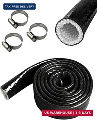 YAMAKATO 1/2″ ID Heat Shielded Fire Thermo Armor Fire Sleeve Silicone Coated Fib