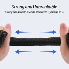 PET Braided Sleeving Loom Wire Sleeving Cable Sheathing Cotton Yarn Black