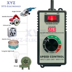 4000W Electronic Voltage Regulator Stepless AC Motor Speed Controller 110V/220V