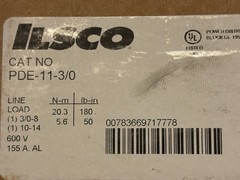 New In The Box ILSCO PDE-11-3/0 ILSCO Power Distribution Block See Pictures