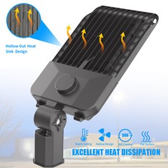 300W LED Shoebox Area Light Commercial Street Parking Lot Pole Lamp 5500K IP65
