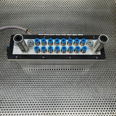 FESTO VTUG-14 Valve Manifold Assembly w/ VUVG-B14-M52-MZT-F-1T1L Solenoid Valves