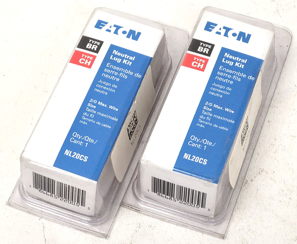 Lot of 2 – NL20CS Eaton Neutral Lug Kit for BR & CH Type – Next Day Option – New