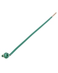 50 Pack – 12 AWG Solid Grounding Pigtails w/ Screws Green 7” Commercial Electric