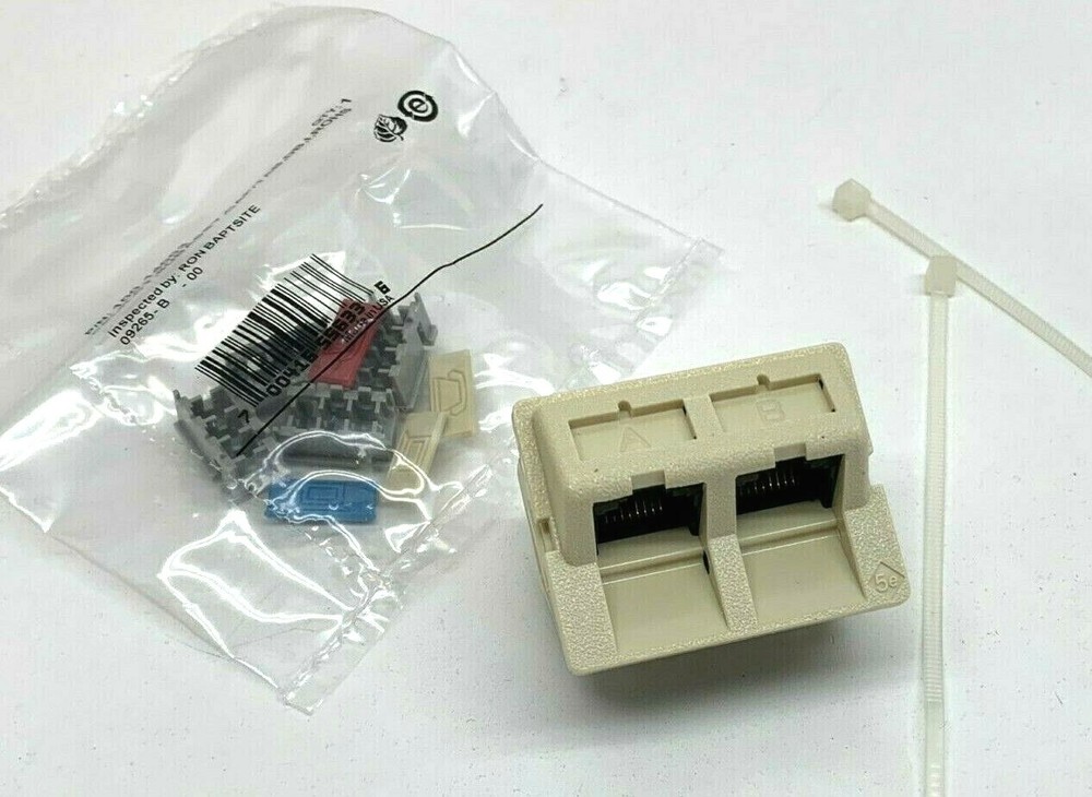 Siemon CT-C5-C5-20 Dual Port Double CAT5E Coupler Angeled RJ45 Data Jack IVORY