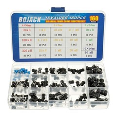BOJACK 15 Values 160 Pcs Inductor 10 uH to 20 mH DIP Radial Power Choke Induc…