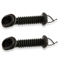 2PC 25x39mm Car Harness Wiring Door Tube Rubber Sleeve Dust-proof Oval Black HOT