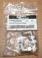 Kimball Midwest 1169x25x4s Prestolok Swivel 5/32″ x 1/4 Male Elbow Connector USA