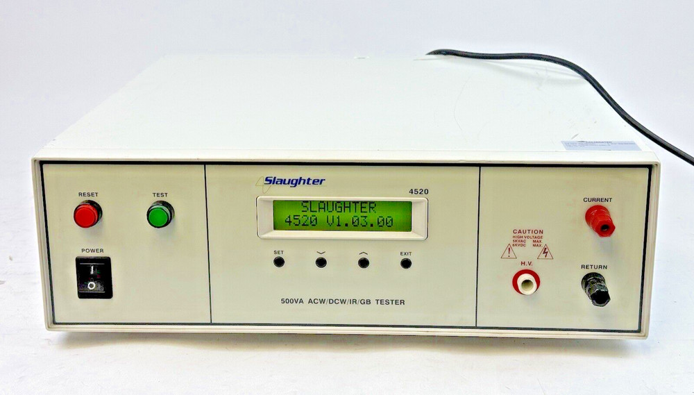 SCI/ SLAUGHTER – 04520 – MULTI FUNCTION TESTER AC/DC HIPOT INSULATION RESISTANCE