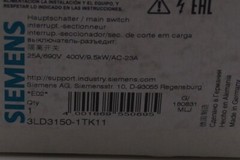 Siemens 3LD3150-1TK11 Main Breaker 3LD3 150-1TK11