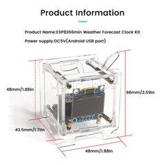 ESP8266 DIY Electronic Kit OLED Display Mini Clock + Shell DIY Soldering Project