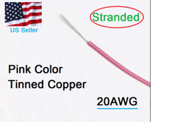 20AWG Pink wire PUL1007 PVC Wire Copper Tinned Hook-Up 300V L=10 meter (33ft)