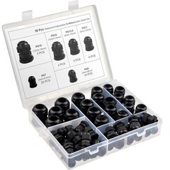 50pcs Cable Glands Waterproof PG7/9 /11/13.5/16/19 Adjustable 3-16 mm New