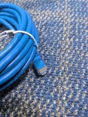 Lot of 8 QUIKTRON 576-110-015 Snagless C6 Patch Cord Jumper Blue 15 Ft. #77958