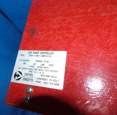 Control Concepts SCR 1029M-I-480V-1400A-0/10V 1400A 1 Phase Power Controller …