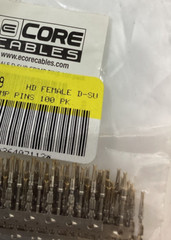 10 Packs of 100 Core Cables Density Crimp Pins Connectors D-Sub Female Plug