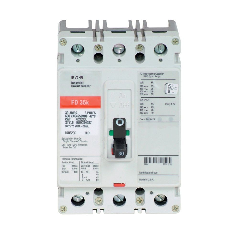 NIB – Eaton – FD3030 – Eaton Series C Molded Case Circuit Breaker