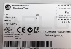 ALLEN BRADLEY 1764-LSP /C MICROLOGIX 1500 PROCESSOR 5VDC