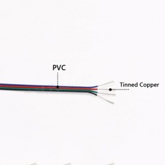 Flat Ribbon Cable 3 4 5 6 Pin Way Hook-up Wire Flexible PVC Cable LED Connectors